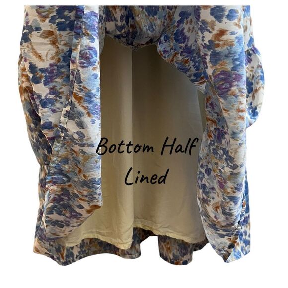 Hailey & Co Ikat Watercolor Print High Neck  Sleeveless Tiered Dress Small - Picture 9 of 11